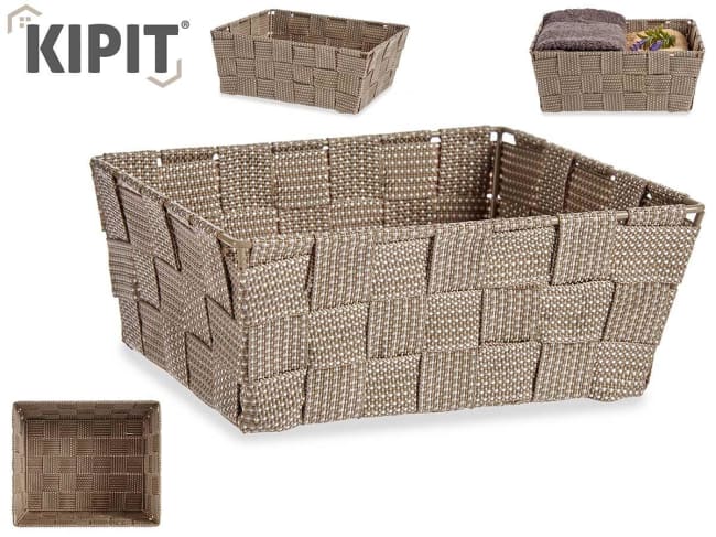 Kipit Fabric Storage Basket Brown 1,7L 21x18x8cm