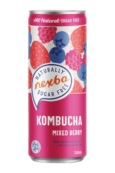 Nexba Mixed Berry Kombucha Sleek 330ml + Pant