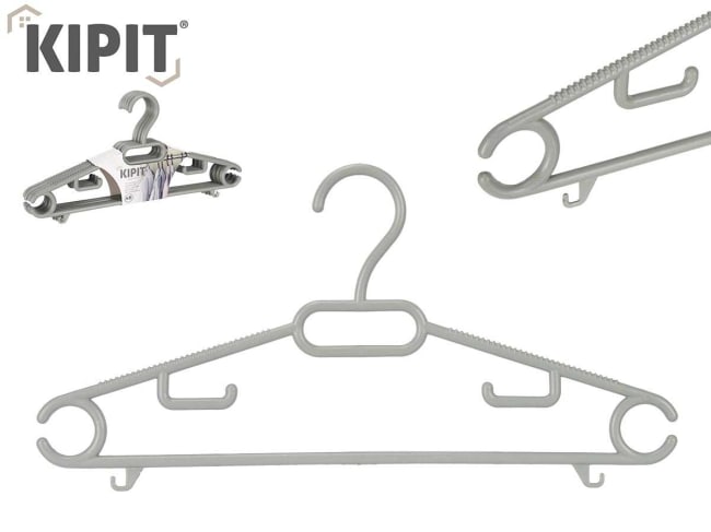 Kipit Hangers Grey 6pk