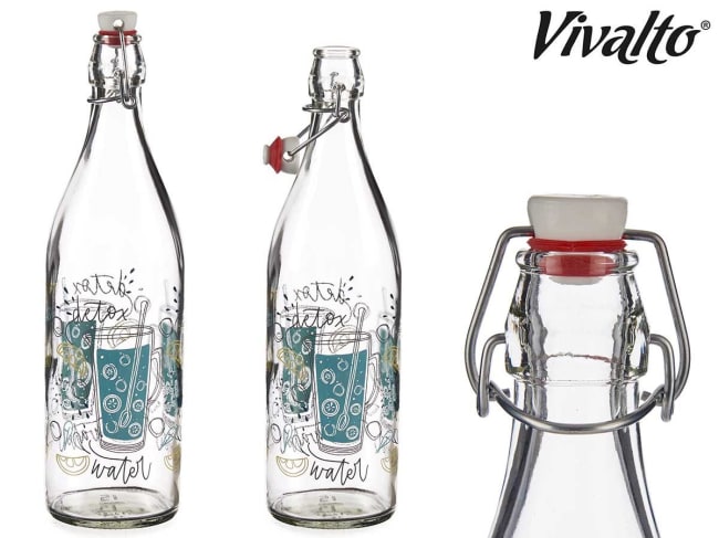 Vivalto Detox Water Glassbottle 1L