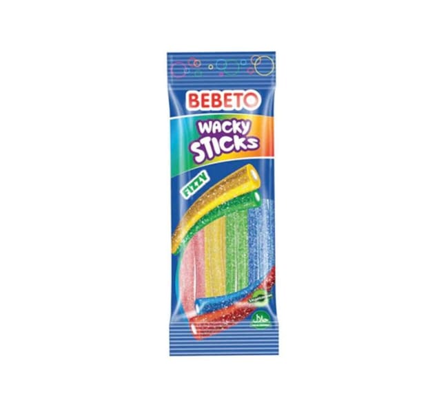 Bebeto Sour Fizzy Wacky Sticks 75g