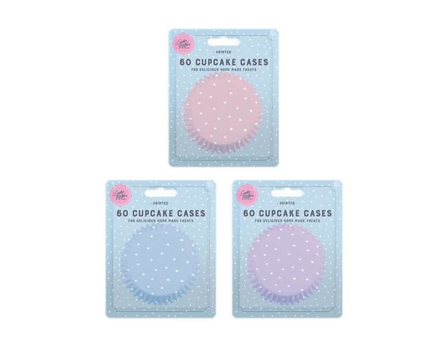 Cooke&Miller Cupcake Cases 60pk Div.Farger