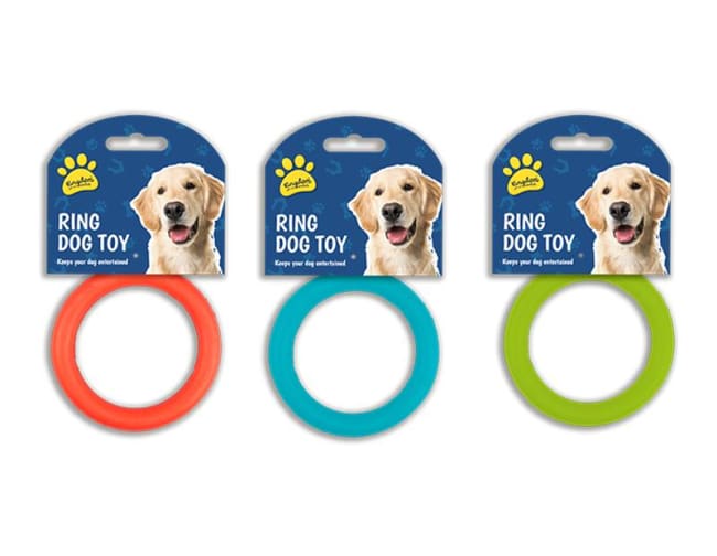 Kingdom Rubber Ring Dog Toy Div.Farger