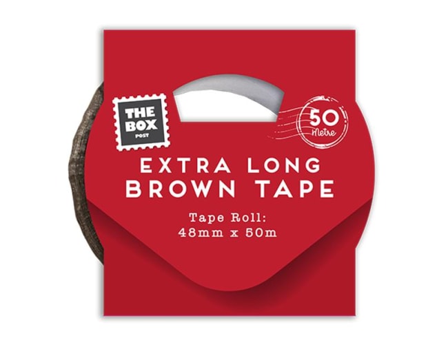 The Box Post Brown Tape 50m