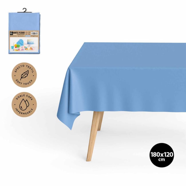 Maxi Baby Blue Waterproof Tablecloth 120x180cm