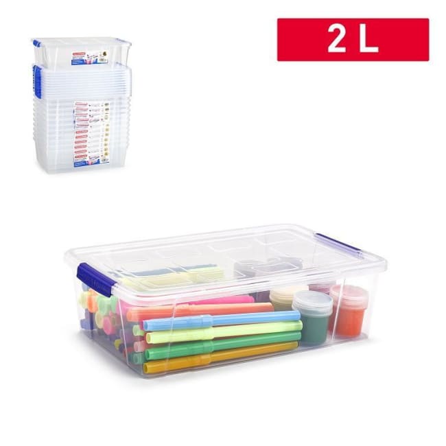 Plastic Forte Oppbevaringsboks m/Lokk 2L