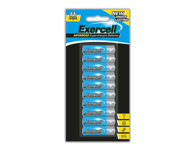 Exercell Heavy Duty AA Batteries 10pk