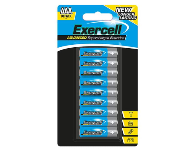 Exercell Heavy Duty AAA Batteries 10pk