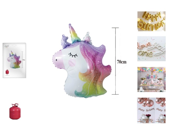 J&E Party Unicorn Balloon 70cm
