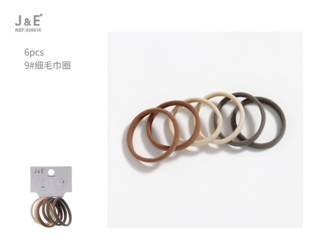 J&E Basic No.9 Hårstrikk Brun 6pk