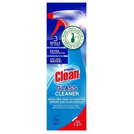 At Home Clean Glass Cleaner Refill Powder 3x15g