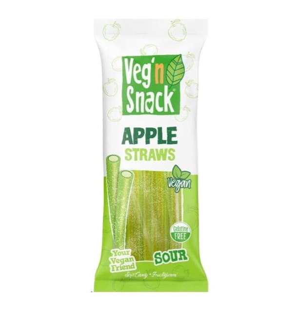 Veg'n Snack Sour Apple Straws 180g