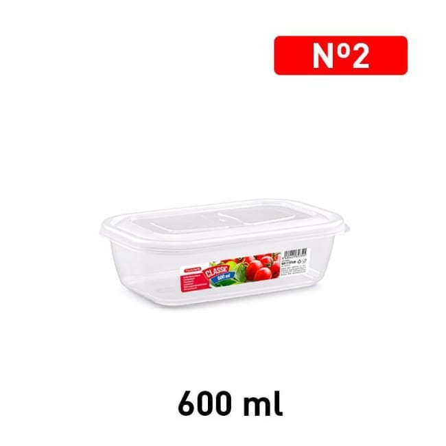 Classic Matoppbevaringsboks m/Lokk 600ml