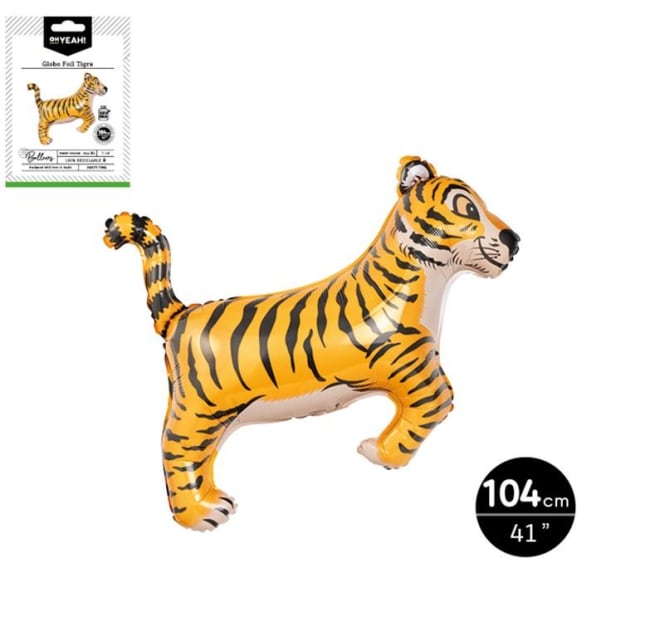 OH YEAH! Jungle Theme Tiger Balloon 104cm 1pk