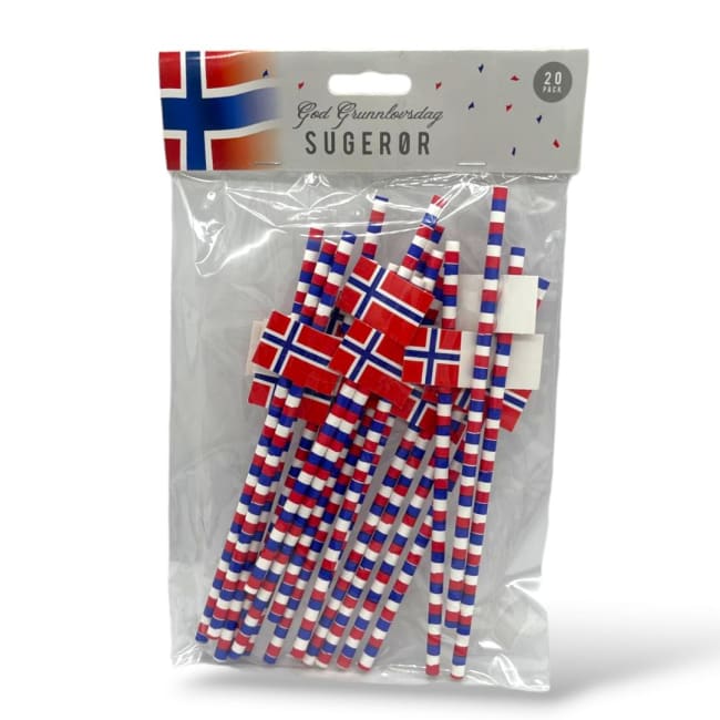 17.Mai Papir Sugerør 20pk