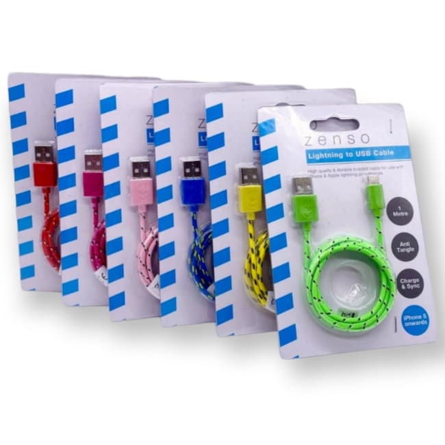 Zenso Iphone 5+ Cable 1m Div.Farger