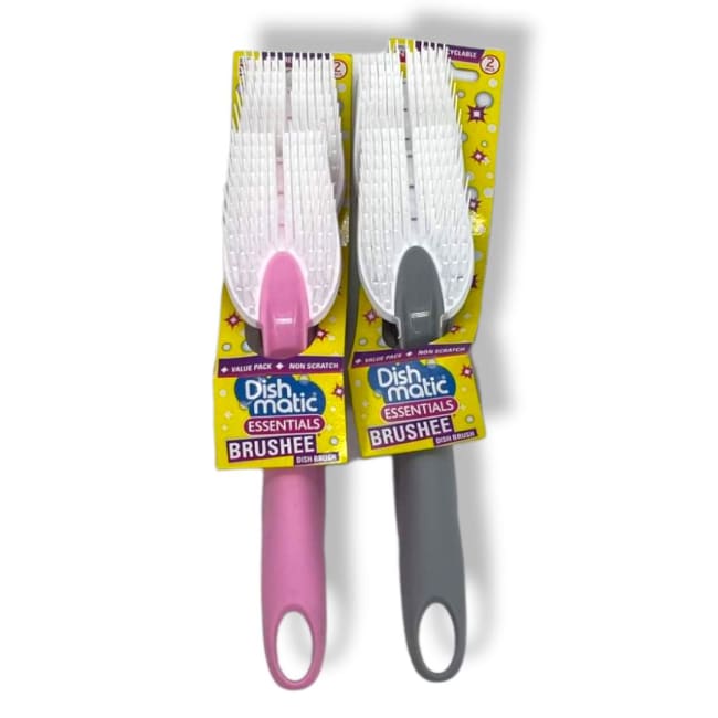 Dishmatic Essentials Brushee 2pk Div.Farger