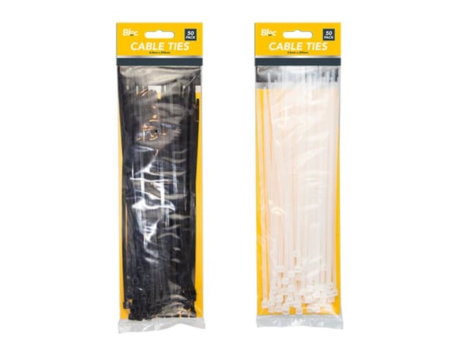 Bloc Cable Ties 4,7x250mm 50pk Div.Farger