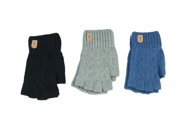 Deer Fingerless Gloves Div.Farger