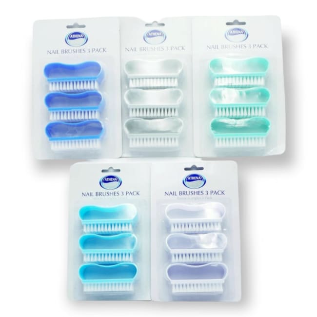 Athena Nail Brushes 3pk Div.Farger