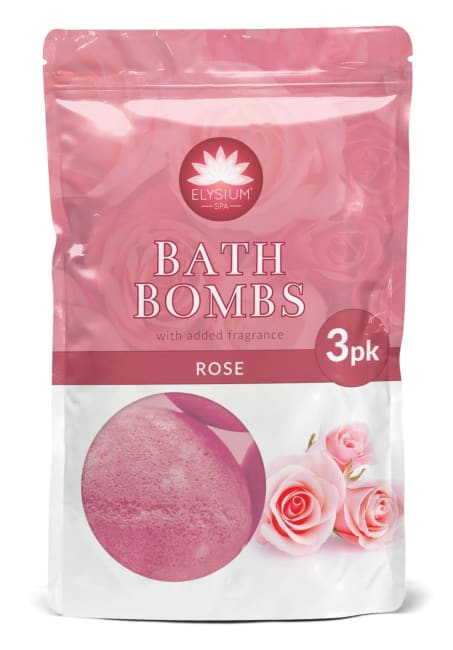 Elysium Spa Rose Bath Bombs 3x50g