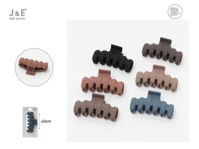 J&E Unbreakable Hårklemme 9cm Div.Farger