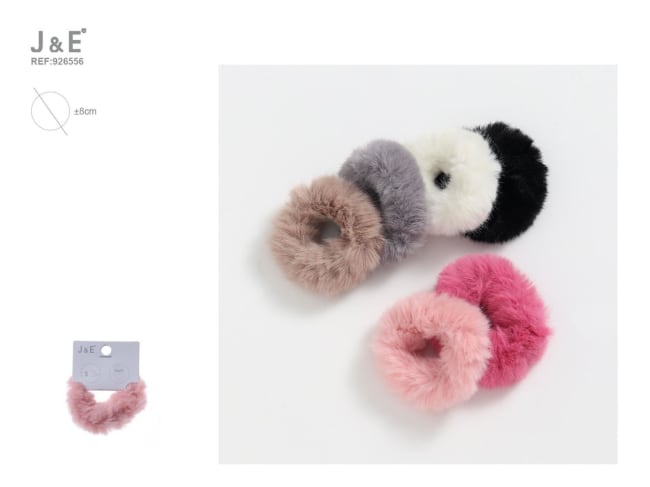 J&E Furry Hårstrikk Div.Farger