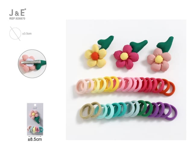 J&E Flower Hårpynt 12pk