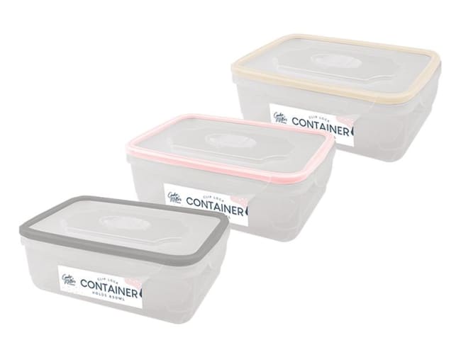 Cooke&Miller Clip Lock Container 850ml Div.Farger