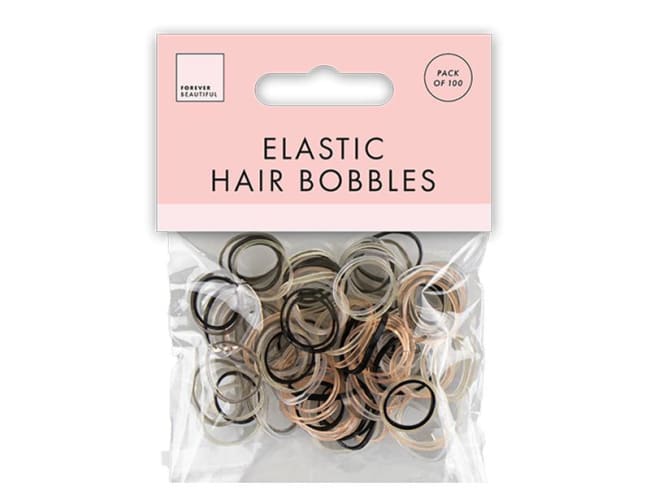 Forever Beautiful Natural Elastic Hair Bobbles 100pk