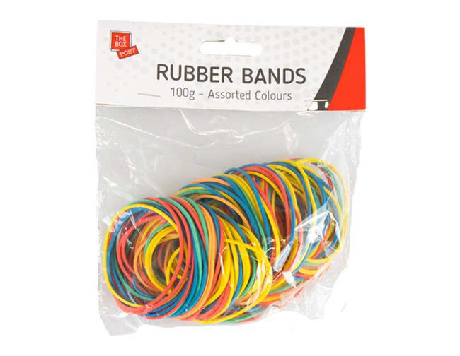 The Box Post Elastic Bands 100g