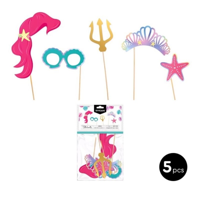 OH YEAH! Mermaid Photobooth Accessories 5pk