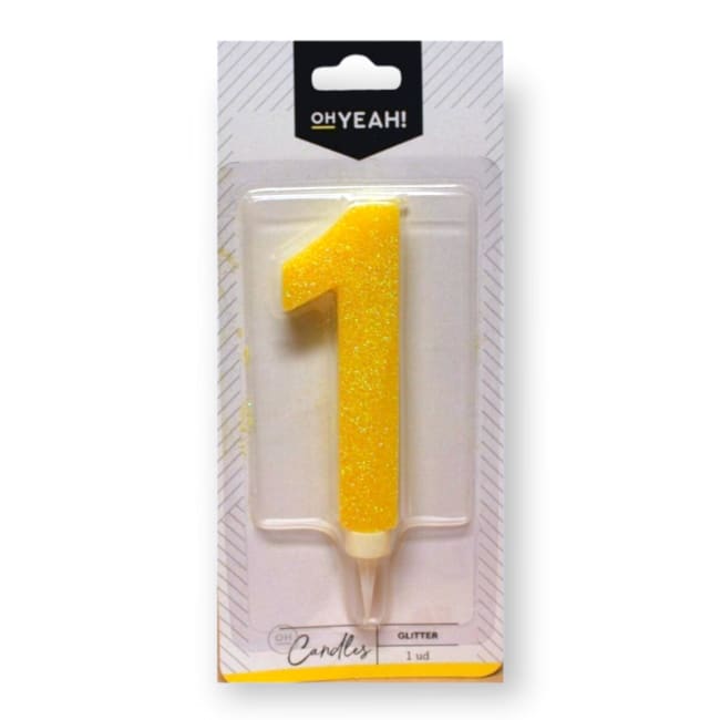 OH YEAH! Bursdagslys  "1"  15,5cm Div.Farger