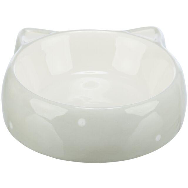 Jollypaw Keramisk skål med katteansikt, 12 cm, oransje