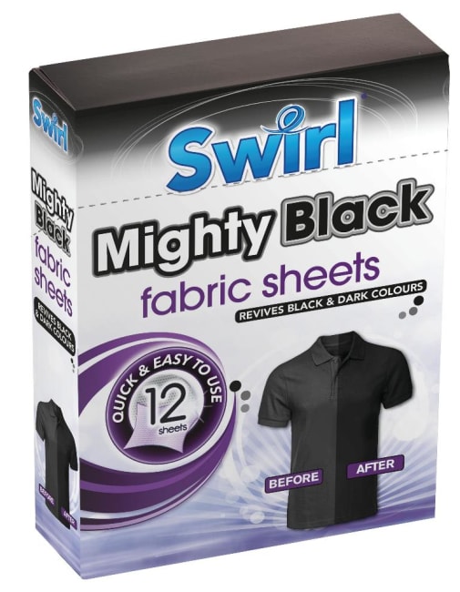 Swirl Mighty Black Sheets 12pk