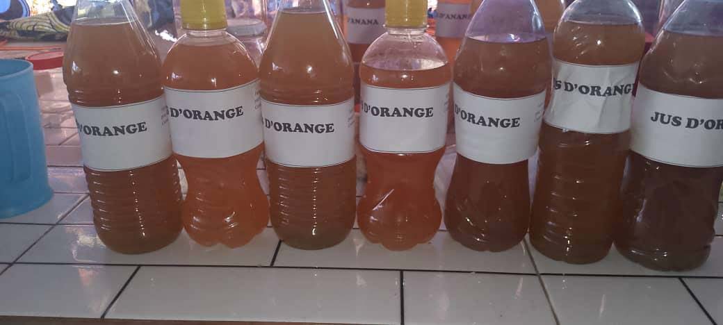 Produits issus d’une formation en fabrication de jus naturels