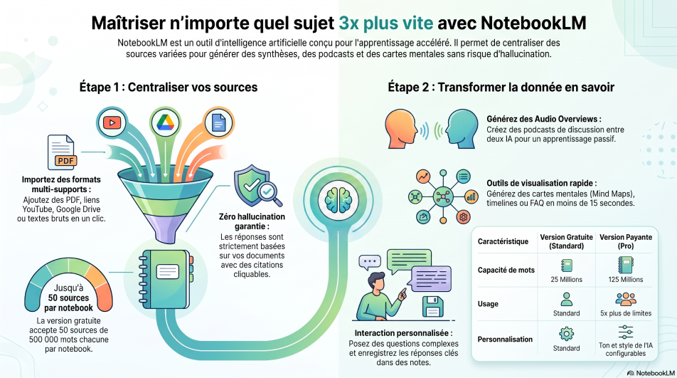 NotebookLM : l’arme secrète pour apprendre 3x plus vite en 2025
