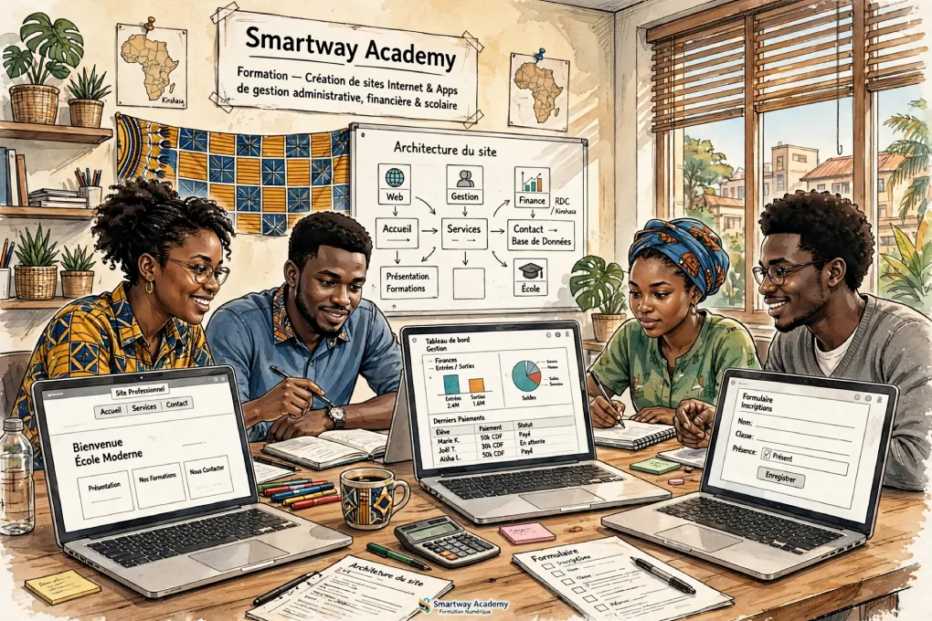 Formation Smartway Academy — création de sites Internet et applications de gestion