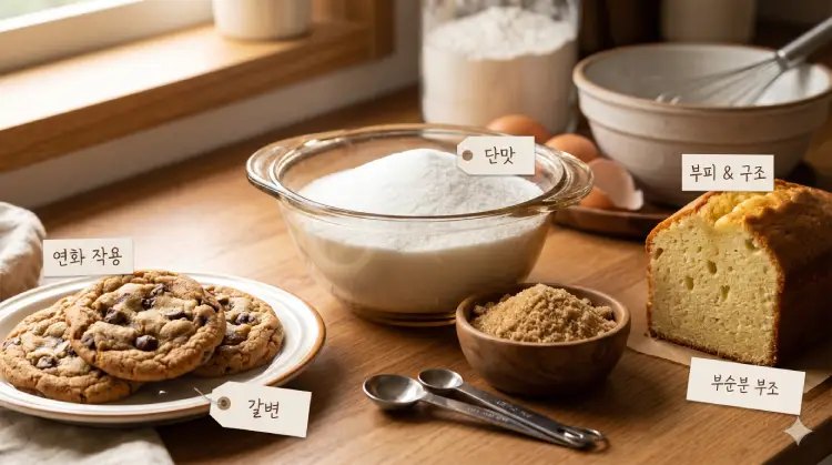 베이킹 설탕의 역할과 다양한 설탕 종류