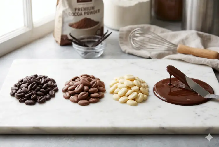 다크&middot;밀크&middot;화이트&middot;커버처 초콜릿 종류 비교 &mdash; 색상과 카카오 비율 차이