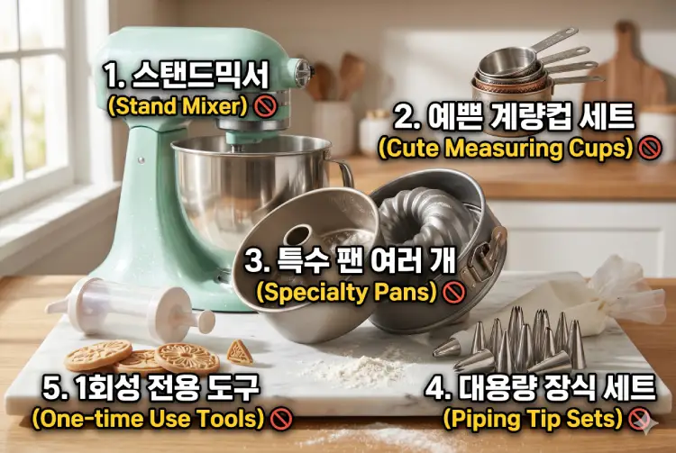 홈베이킹 초보가 처음부터 사지 않아도 되는 도구 5가지 정리