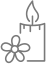 candle icon decoration