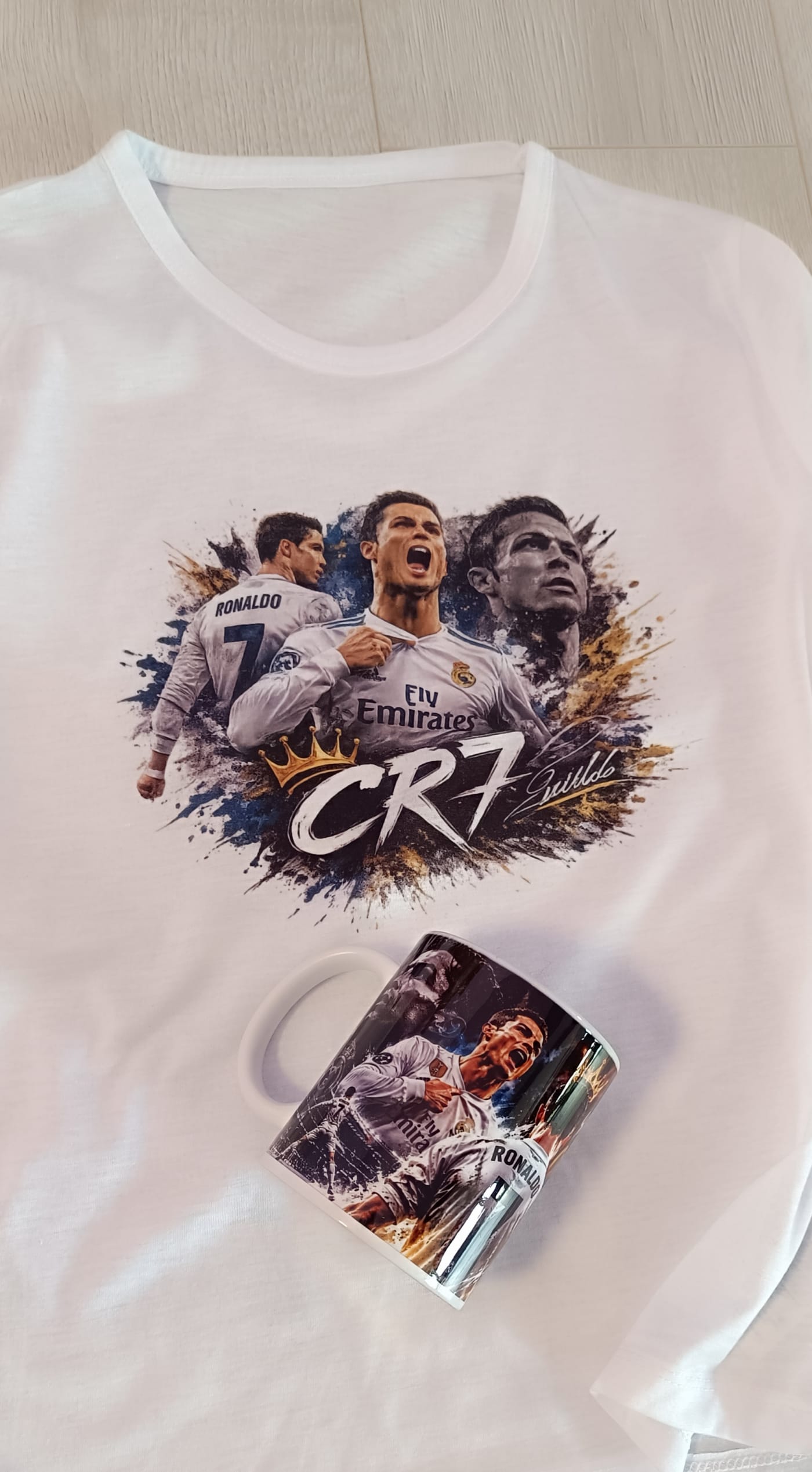 Комплект CR7 – тениска и чаша за фенове на Кристиано Роналдо