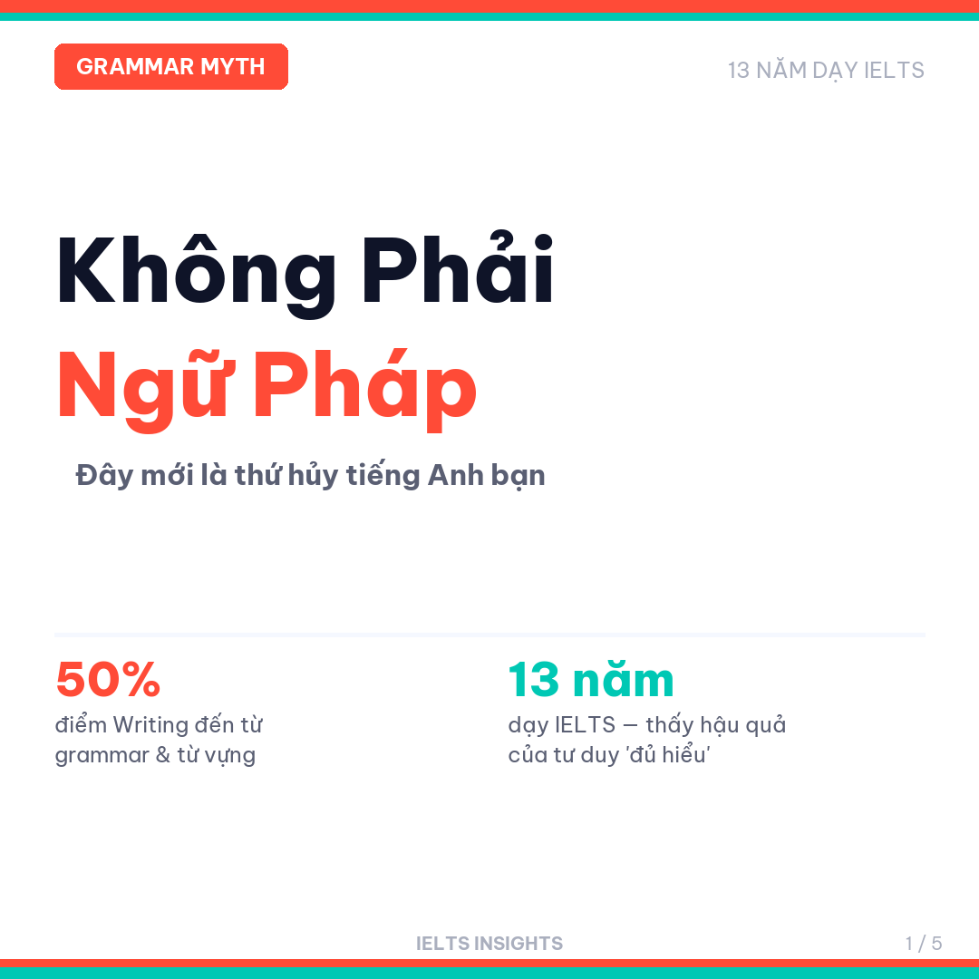 Học Ngữ Pháp Có Hủy Tiếng Anh Không? Góc Nhìn 13 Năm Dạy IELTS