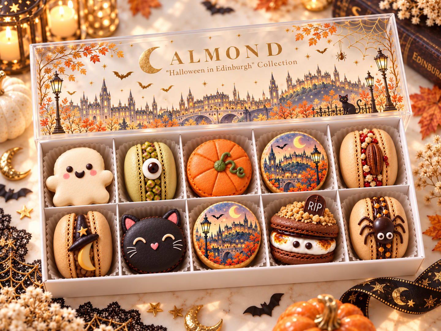 Halloween box 10 macarons