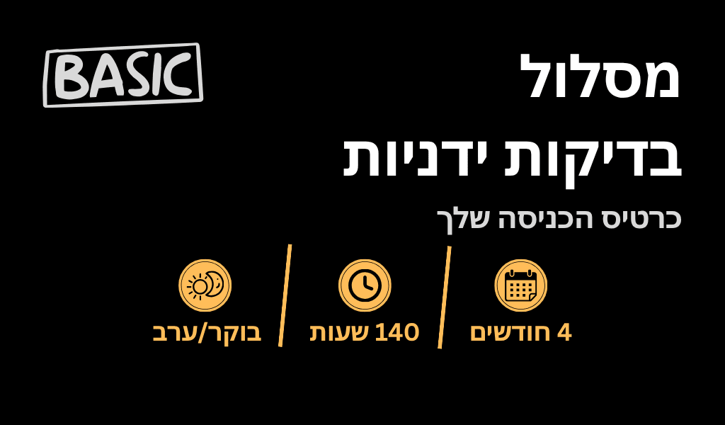 קורס בדיקות בסיסי