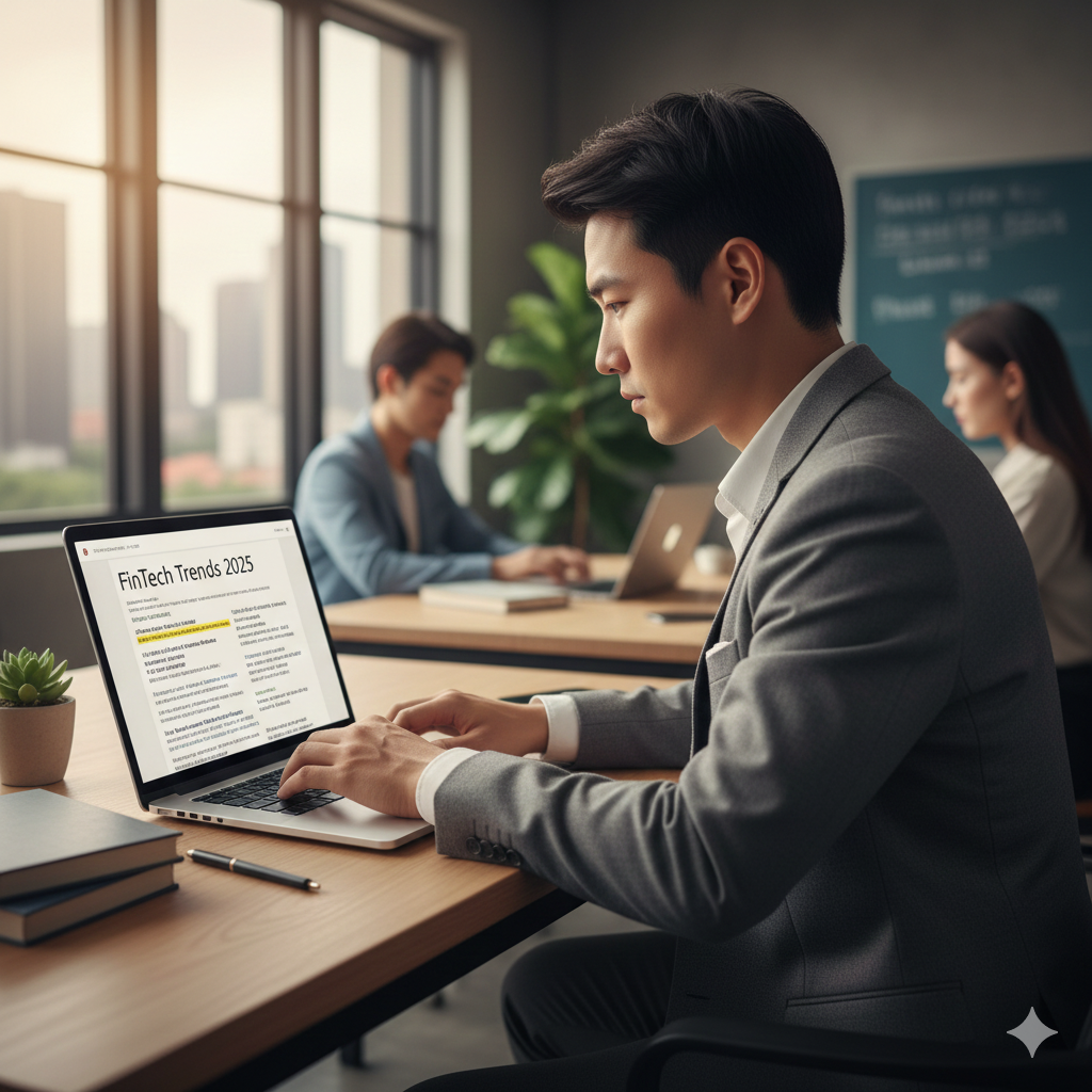 Career changer creating content about target industry showing commitment and knowledge