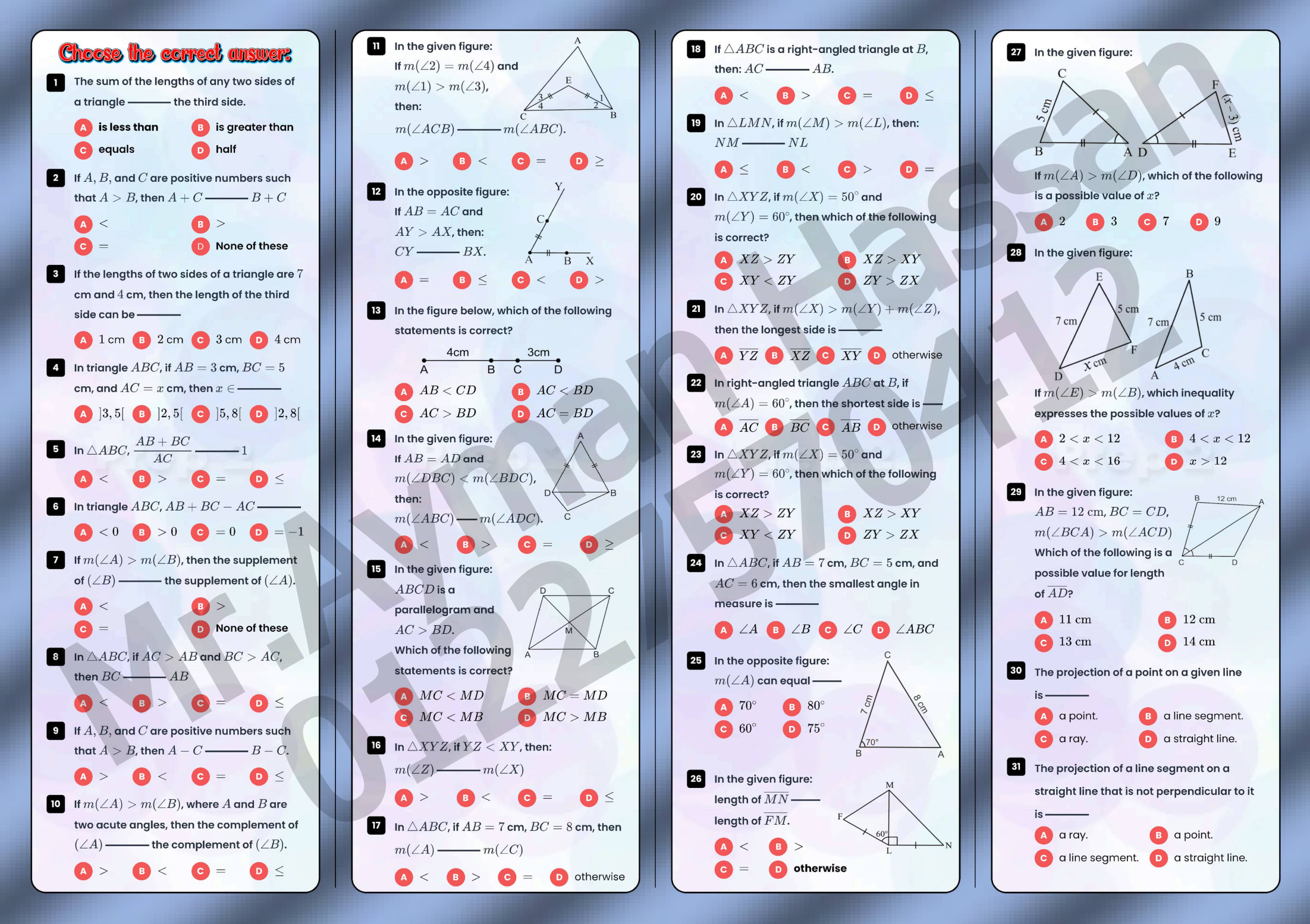 Math Booklet Cover - Prep 2 April 2026