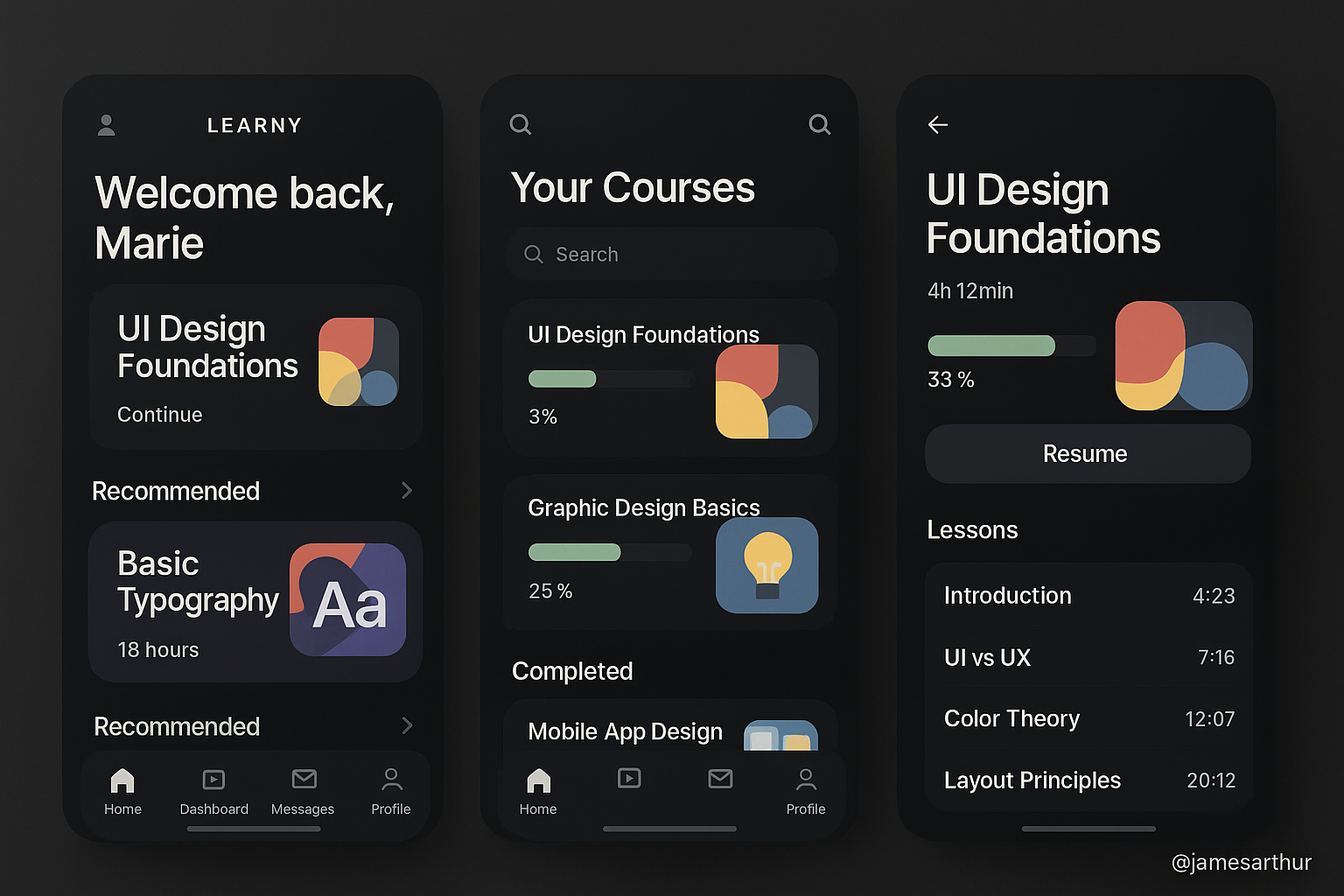 Learny UI Design