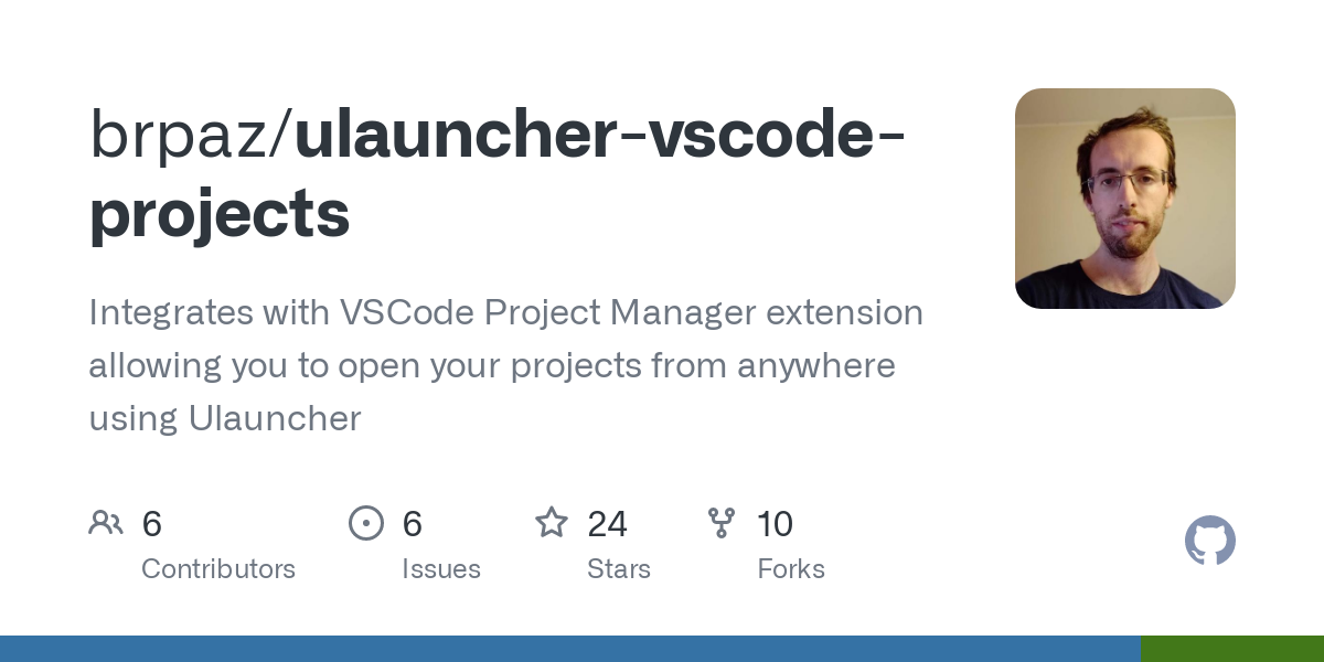 Ulauncher VSCode Projects Extension
           -
           Ulauncher extension that allows you to quickly open your VSCode projects, either managed by VSCode Project Manager or directly from VSCode "Recent workspaces".